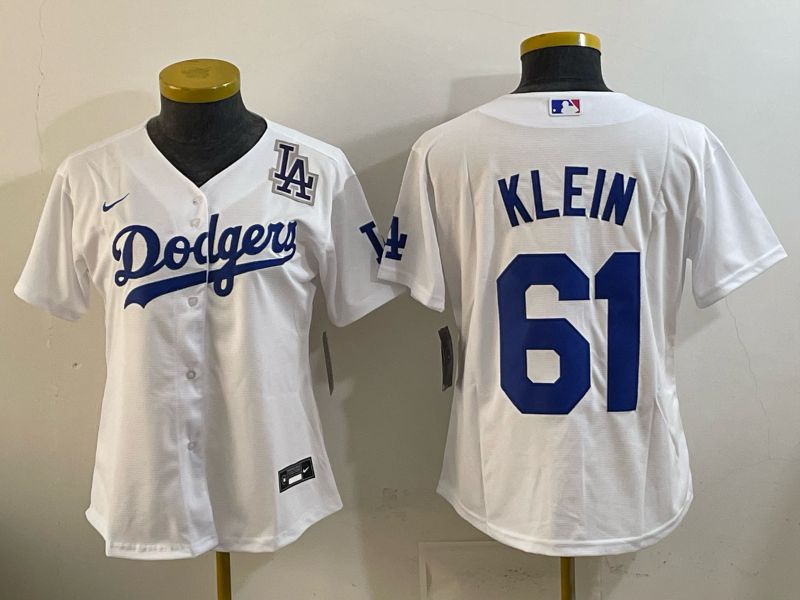 Women 2025 Nike Toronto Blue Jays #61 Klein White Game MLB Jersey 011->women mlb jersey->Women Jersey